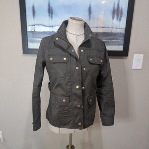 J. Crew Downtown Field Jacket with Gold Accents